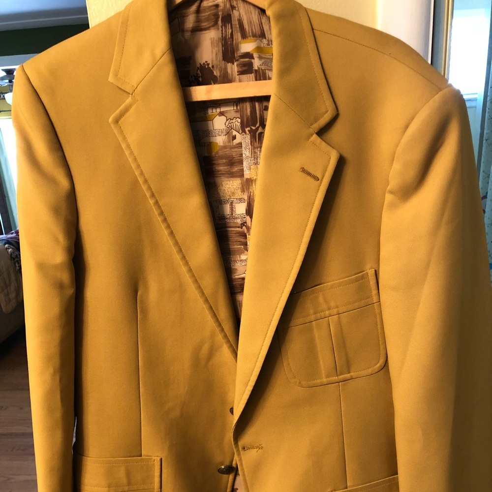 Vintage 1970s Century 21 Realtors Gold Jacket